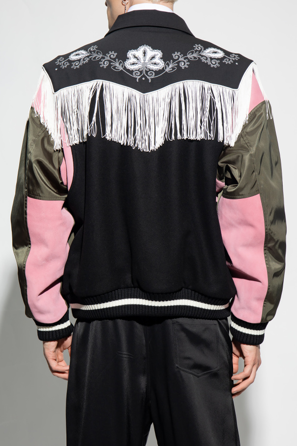 Dsquared2 'Western Varsity' bomber sweater jacket Dsquared2 'Western Varsity' bomber sweater jacket